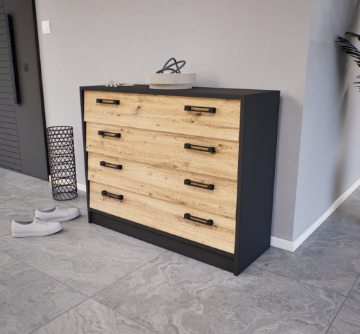 Stepira Cipősszekrény (Antracit-Artisan) modern