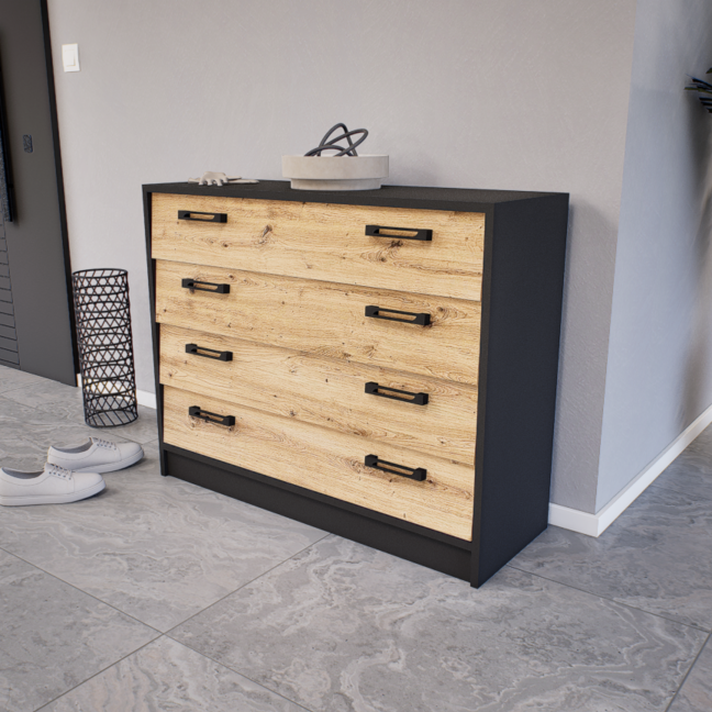 Stepira Cipősszekrény (Antracit-Artisan) modern