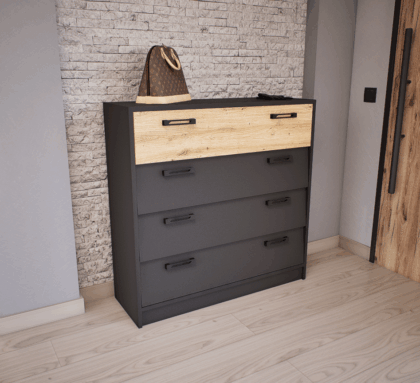 Tacora Cipősszekrény (Antracit-Artisan) modern