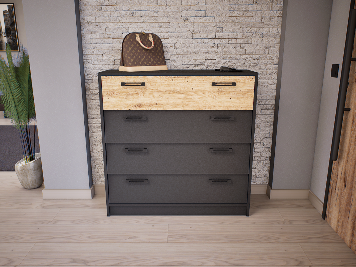 Tacora Cipősszekrény (Antracit-Artisan) modern