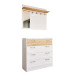 Aurelia Előszoba Garnitúra (Fehér-Artisan) modern