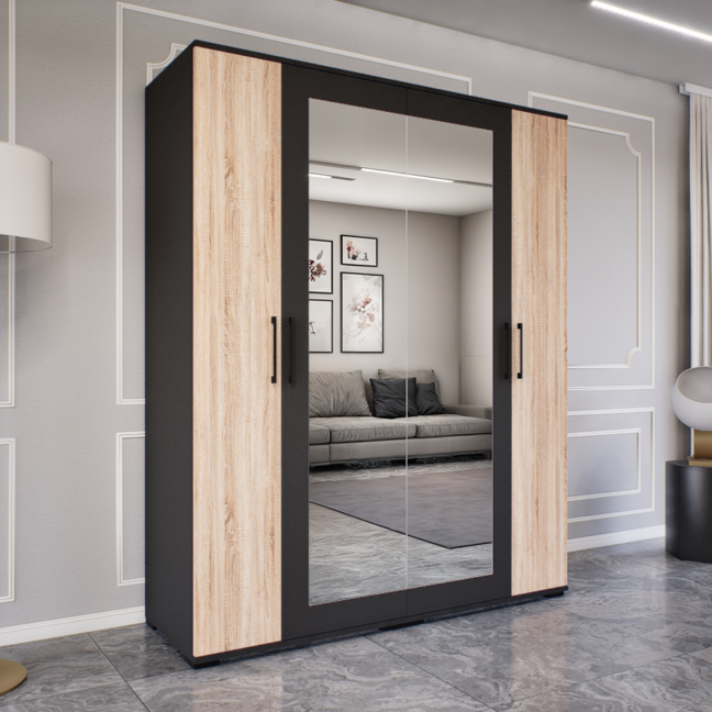 Solario Gardrób (Antracit-Sonoma) modern