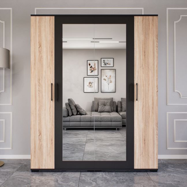 Solario Gardrób (Antracit-Sonoma) modern