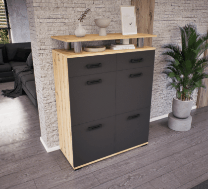 Renova Komód (Artisan-Antracit) modern