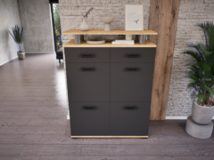 Renova Komód (Artisan-Antracit) modern