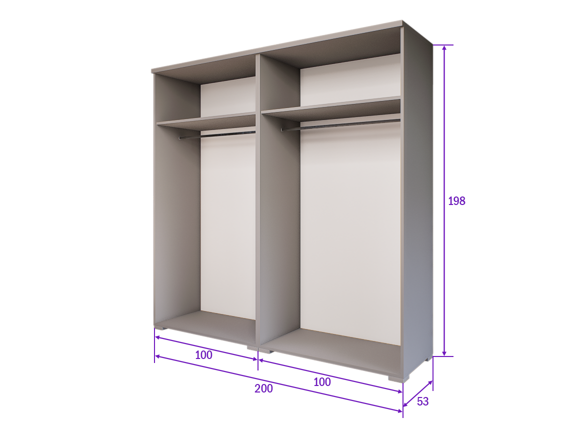 Arvento Gardrób (Láva szürke) modern