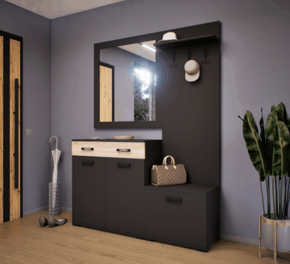 Venturo Előszoba Garnitúra (Antracit-Sonoma) modern