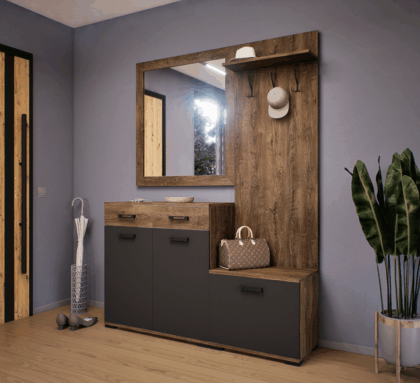 Venturo Előszoba Garnitúra (Bolzánó-Antracit) modern