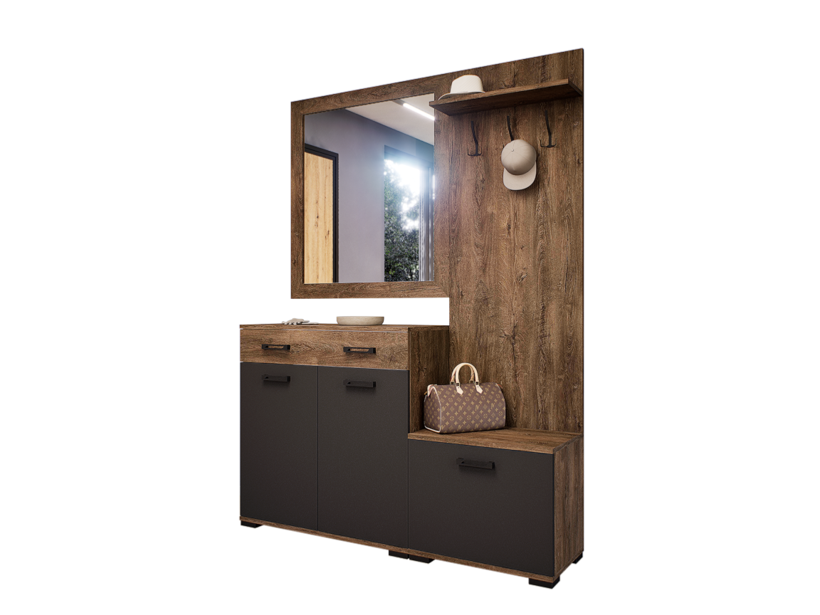 Venturo Előszoba Garnitúra (Bolzánó-Antracit) modern