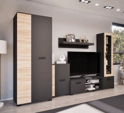 Ventura szekrénysor (Antracit-Sonoma) modern