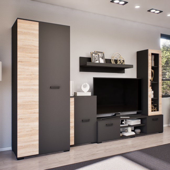 Ventura szekrénysor (Antracit-Sonoma) modern