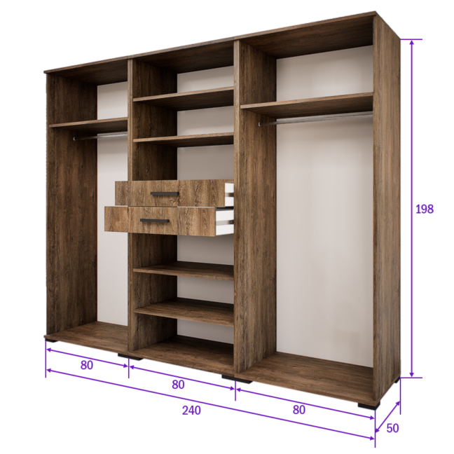 Palazio Gardrób 240 (Antracit-Bolzánó) modern