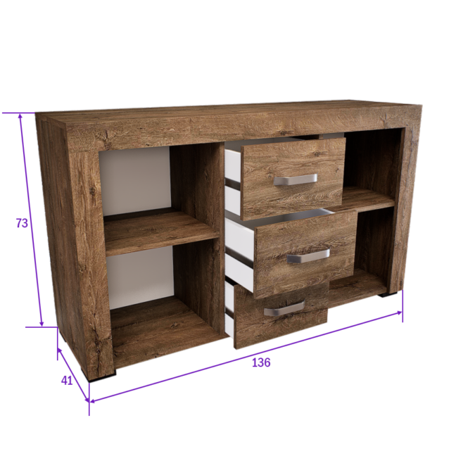 Luxara III. Komód (Bolzánó) modern