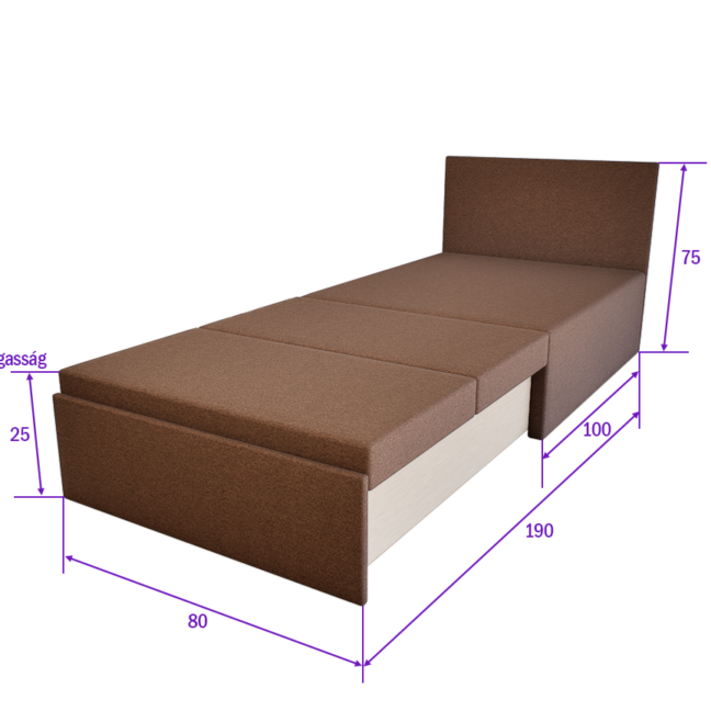 Noviro fotelágy (Barna) modern