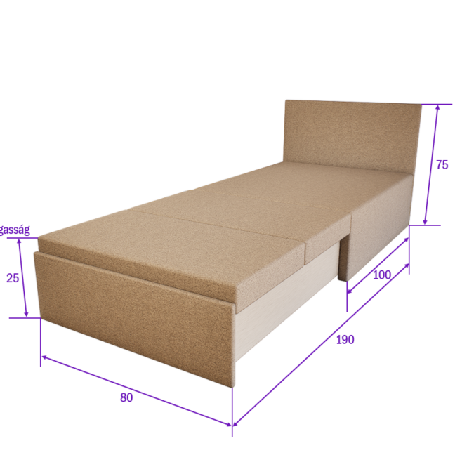 Noviro fotelágy (Bézs) modern