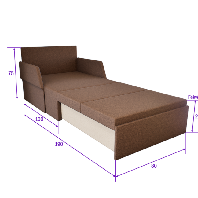 Morino fotelágy (Barna) modern