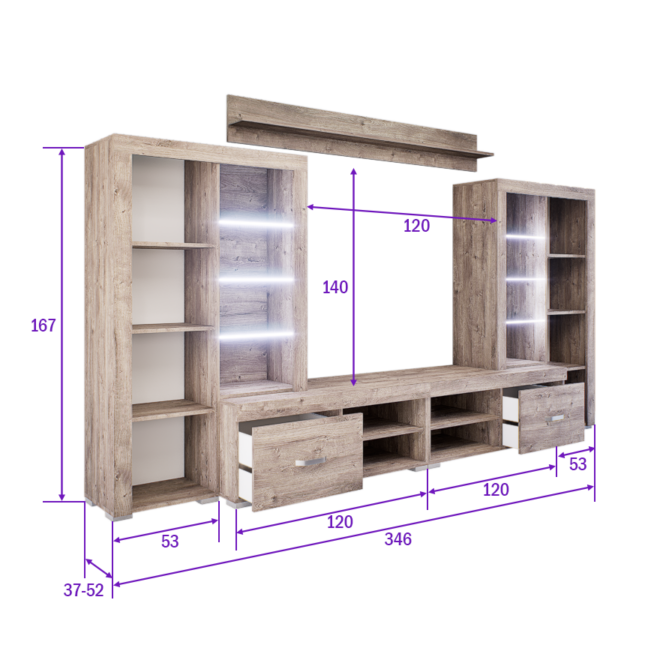 Luxara III. szekrénysor (Gotland) modern