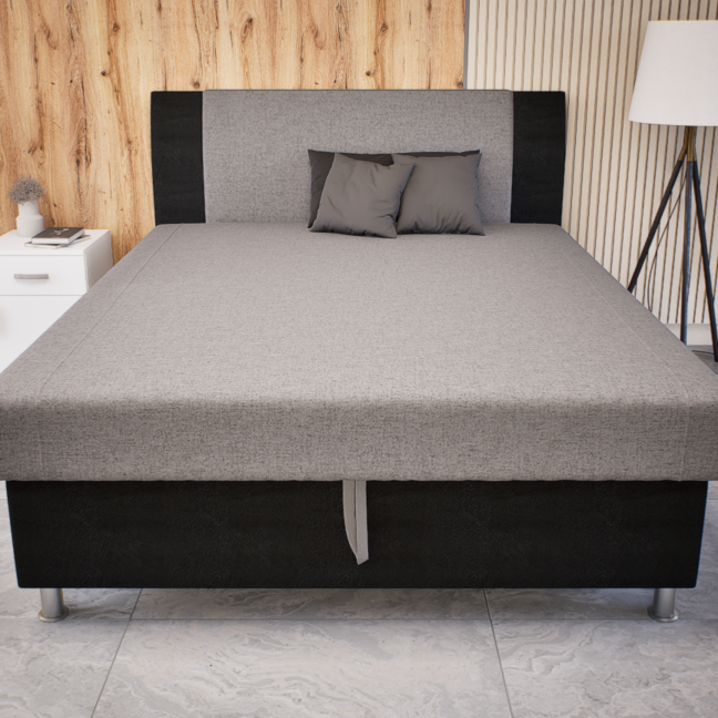 Aventino Franciaágy (Szürke-Fekete) modern