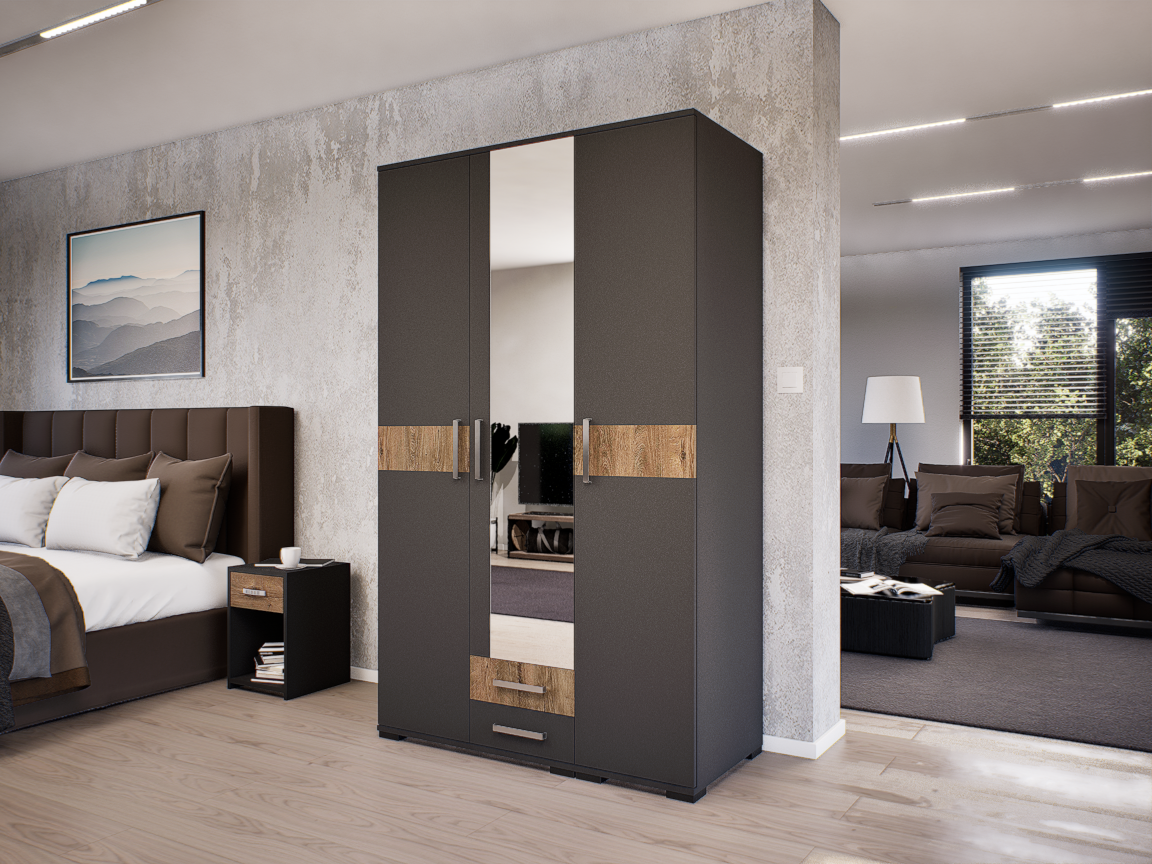 Celesta Gardrób 120 (Antracit-Bolzánó) modern