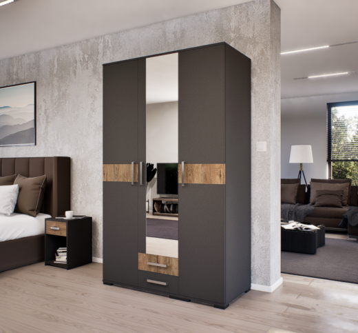 Celesta Gardrób 120 (Antracit-Bolzánó) modern
