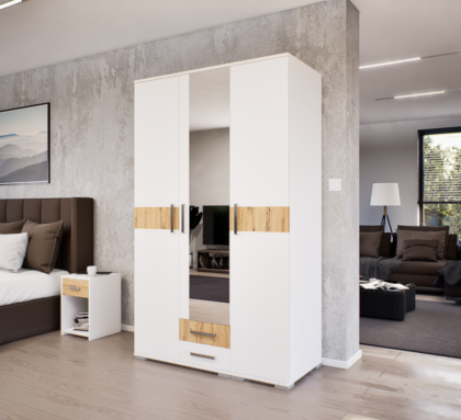 Celesta Gardrób 120 (Fehér-Artisan) modern