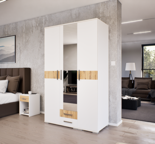 Celesta Gardrób 120 (Fehér-Artisan) modern