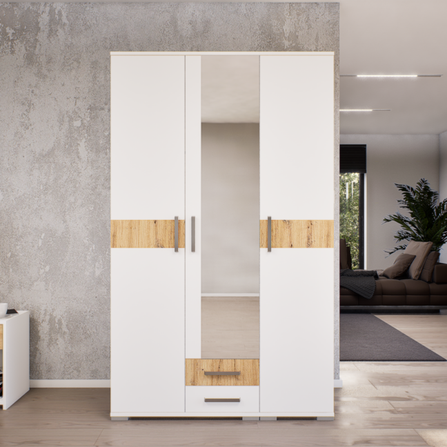 Celesta Gardrób 120 (Fehér-Artisan) modern