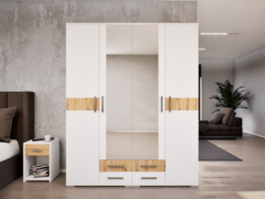 Celesta Gardrób 160 (Fehér-Artisan) modern