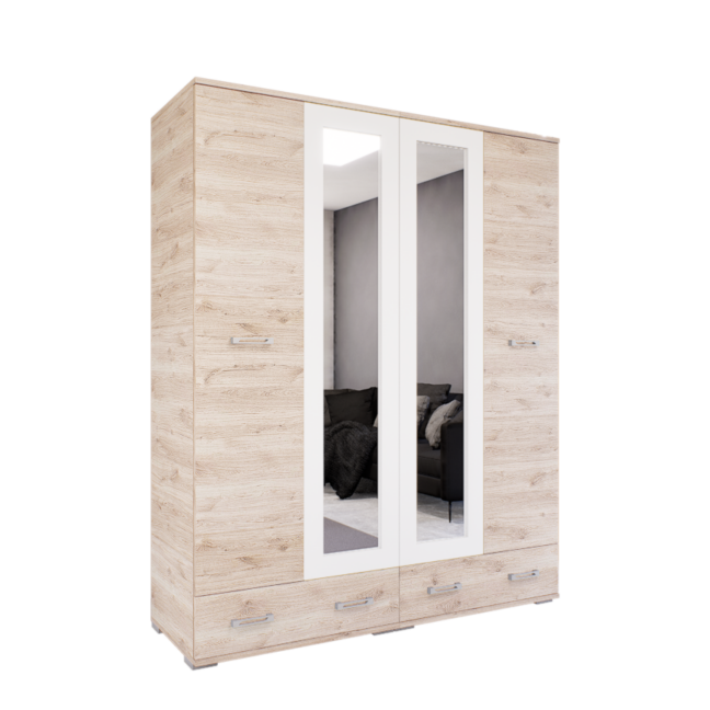 Avorio Gardrób (Fehér Tölgy-Fehér) modern