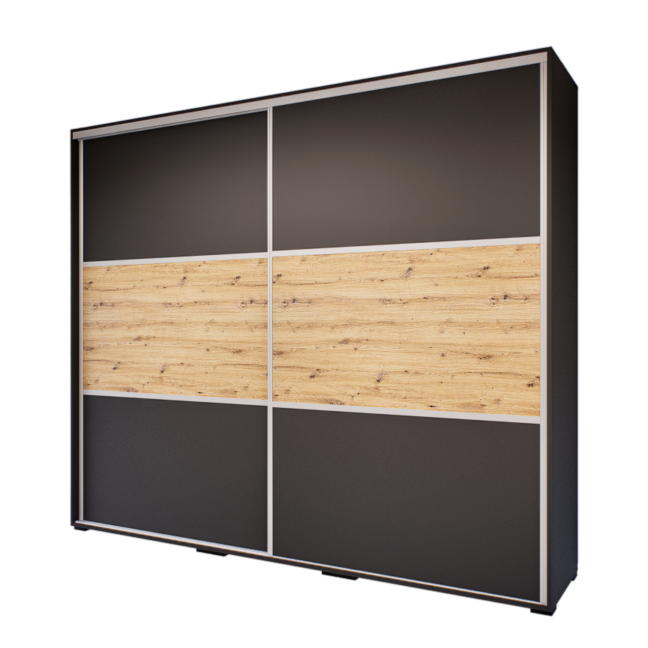 Luminera Tolóajtós Gardrób (Antracit-Artisan) modern