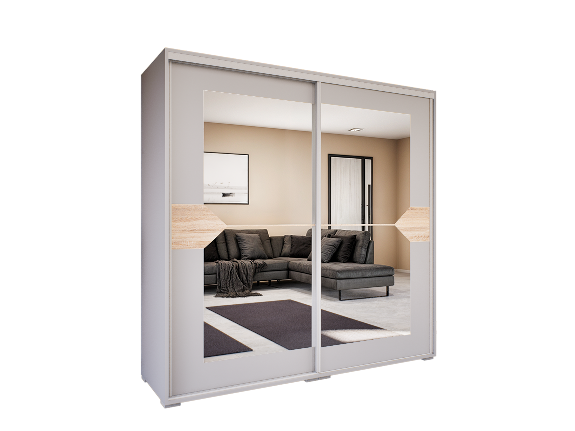 Obsidio Tolóajtós Gardrób (Láva szürke-Sonoma) modern