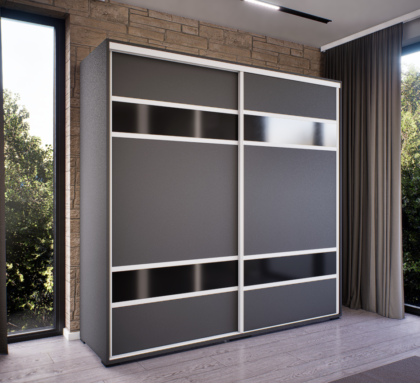 Sorella Tolóajtós Gardrób (Antracit) modern