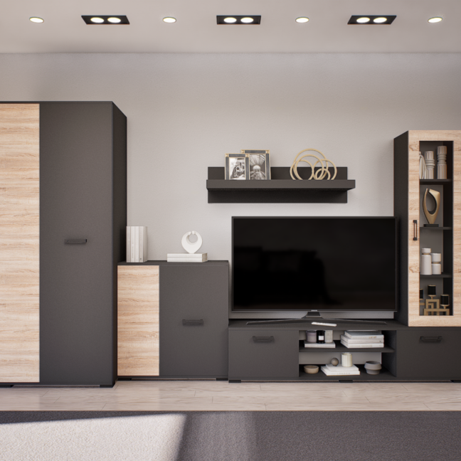 Ventura szekrénysor (Antracit-Sonoma) modern