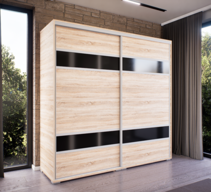 Sorella Tolóajtós Gardrób (Sonoma) modern