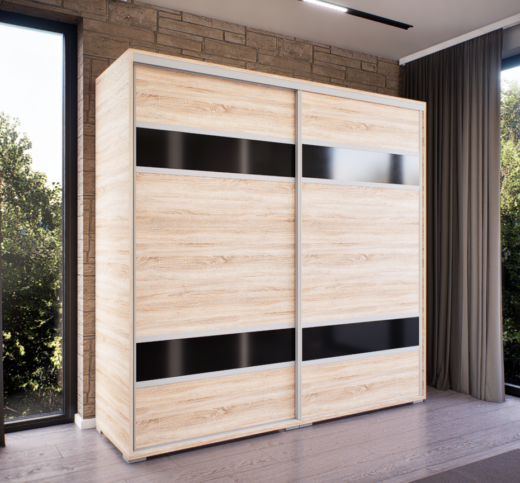 Sorella Tolóajtós Gardrób (Sonoma) modern