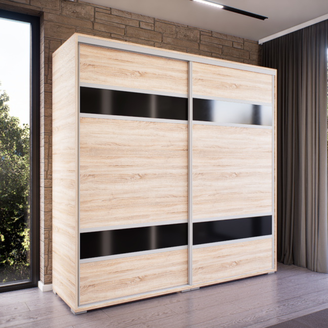 Sorella Tolóajtós Gardrób (Sonoma) modern