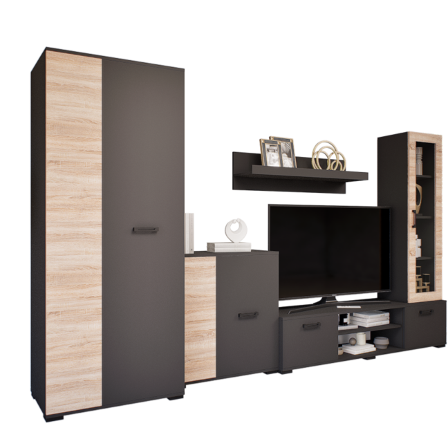 Ventura szekrénysor (Antracit-Sonoma) modern
