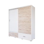 Axira Tolóajtós Gardrób (Fehér-Fehér Tölgy) modern