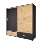 Zentino Tolóajtós Gardrób (Antracit-Artisan) modern