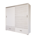 Zentino Tolóajtós Gardrób (Fehér-Hófehér kőris) modern