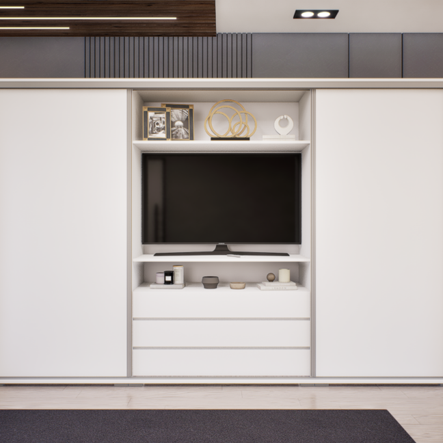 Portana Tolóajtós Gardrób (Fehér) modern