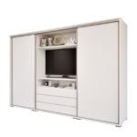 Portana Tolóajtós Gardrób (Fehér) modern