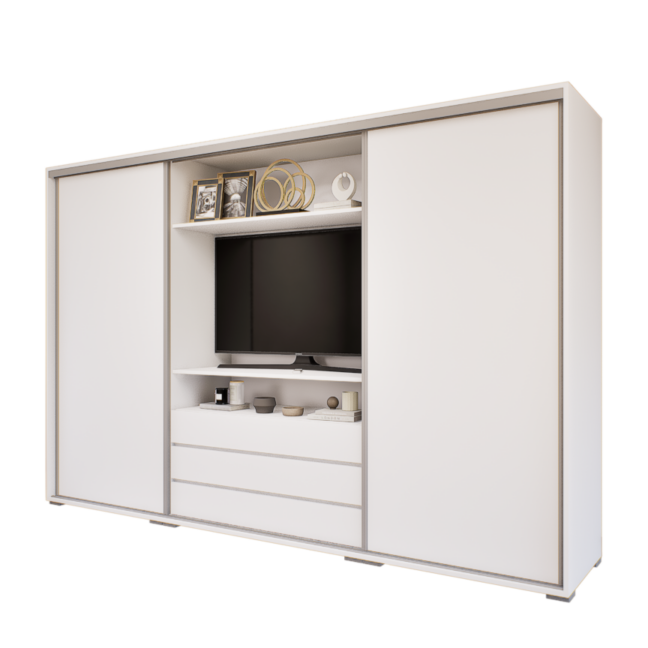Portana Tolóajtós Gardrób (Fehér) modern