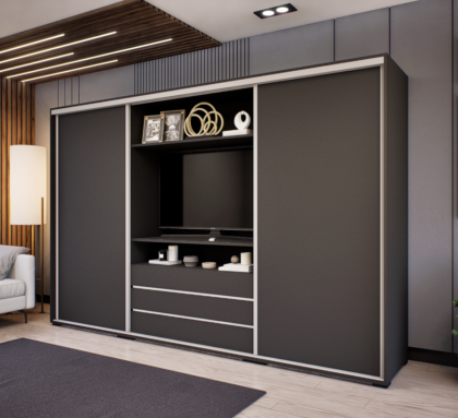 Portana Tolóajtós Gardrób (Antracit) modern