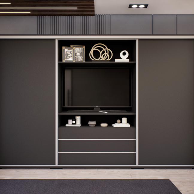 Portana Tolóajtós Gardrób (Antracit) modern