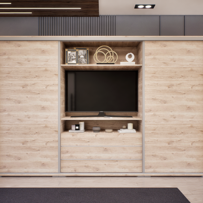 Portana Tolóajtós Gardrób (Fehér Tölgy) modern