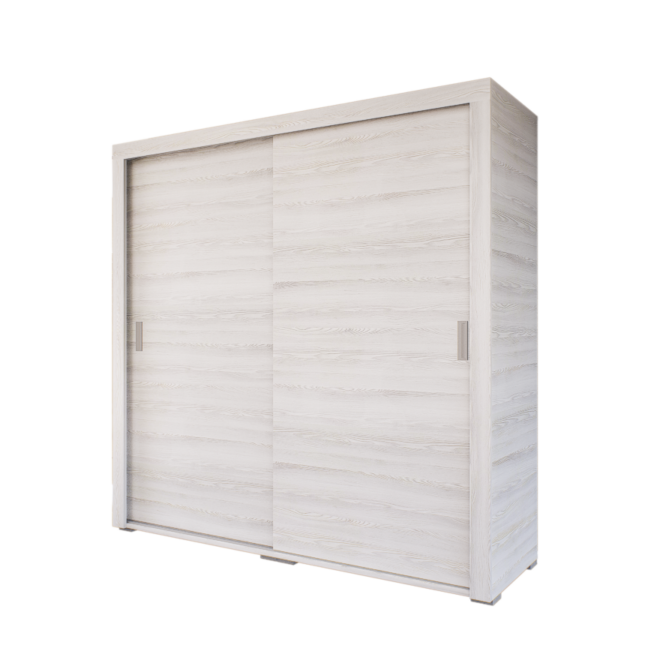 Luxara Tolóajtós Gardrób (Hófehér kőris) modern