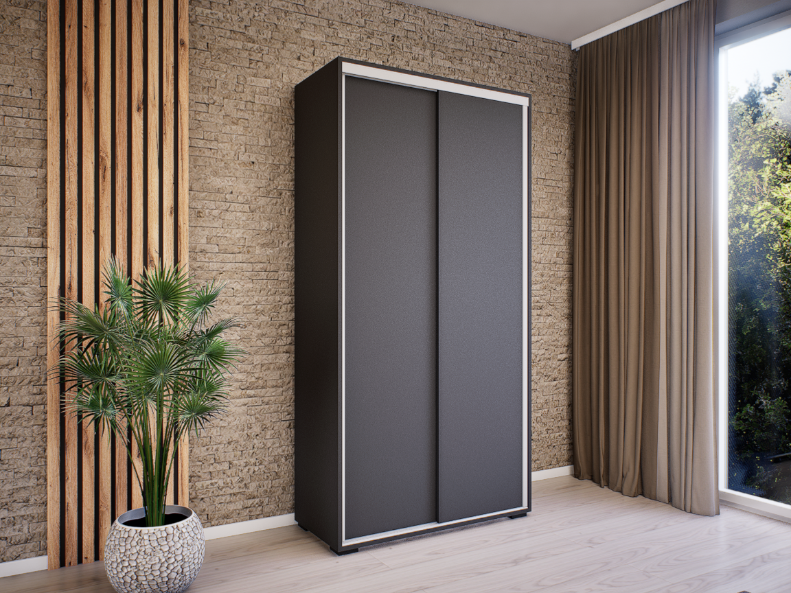 Nevora Tolóajtós Gardrób (Antracit) modern