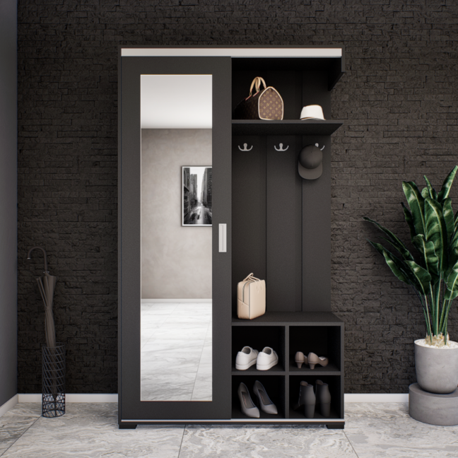Vespera Tolóajtós Előszoba Garnitúra (Antracit) modern