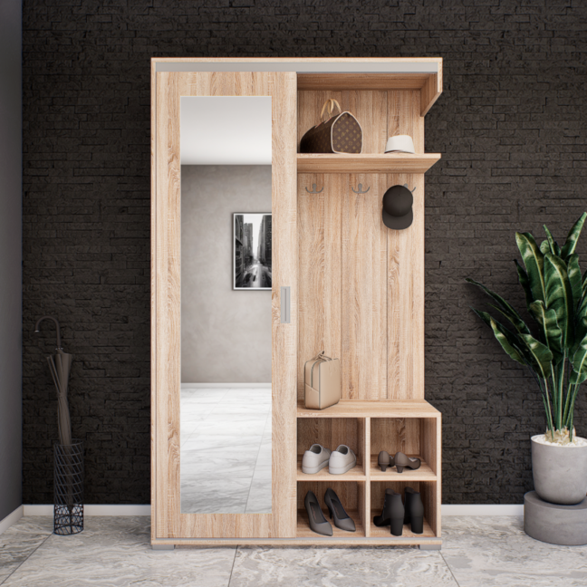 Vespera Tolóajtós Előszoba Garnitúra (Sonoma) modern